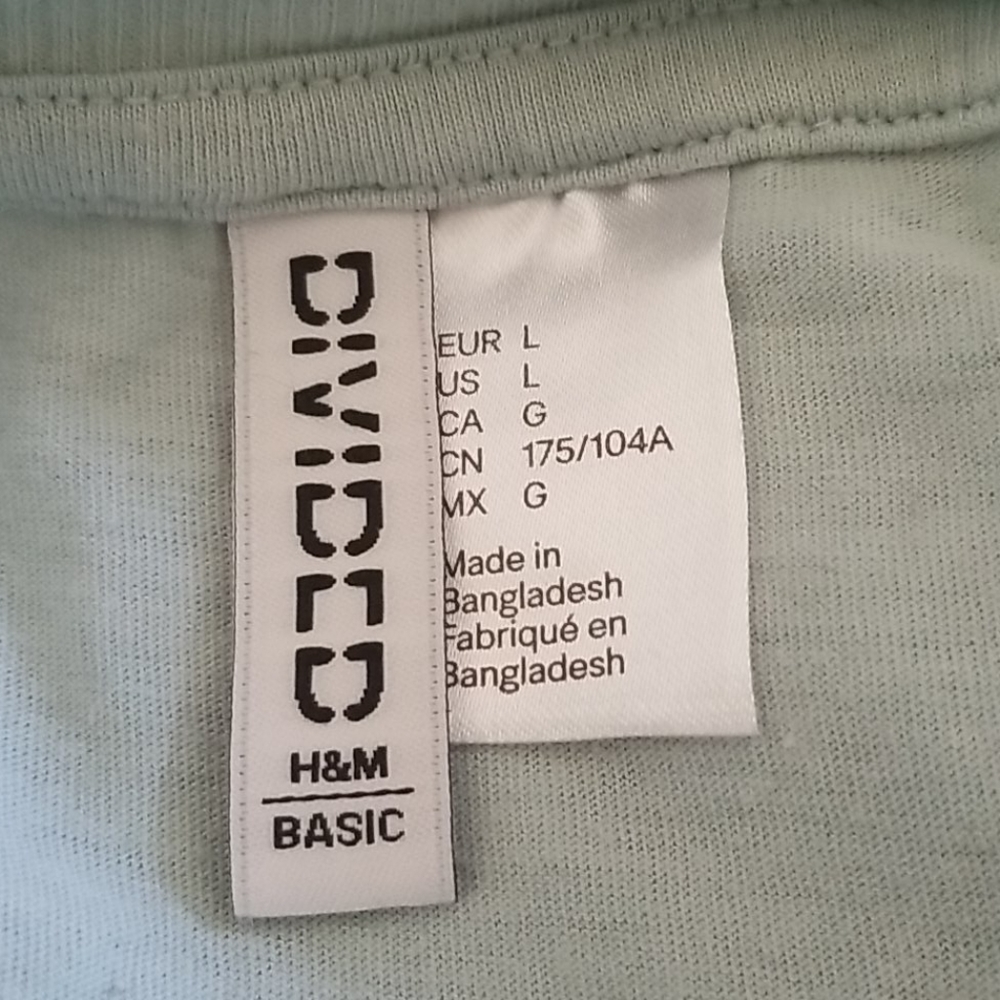 H&M basic Blue crop top - Picture 5 of 6